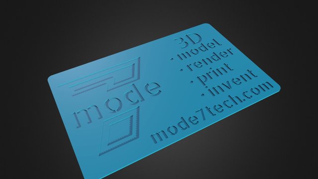 mode7 card 3D Model