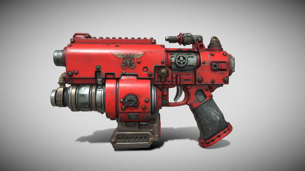 Grimdark Boltgun - Heavy Sci-Fi Pistol Weapon
