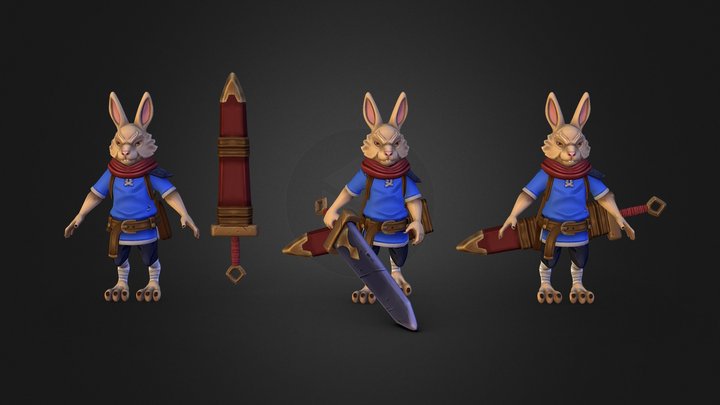 Rabbit Mercenary 3D Model