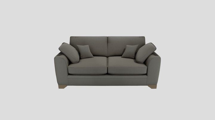 Modern Gray Sofa – 3D Model 3D Model