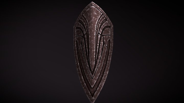 Black Knight Shield 3D Model