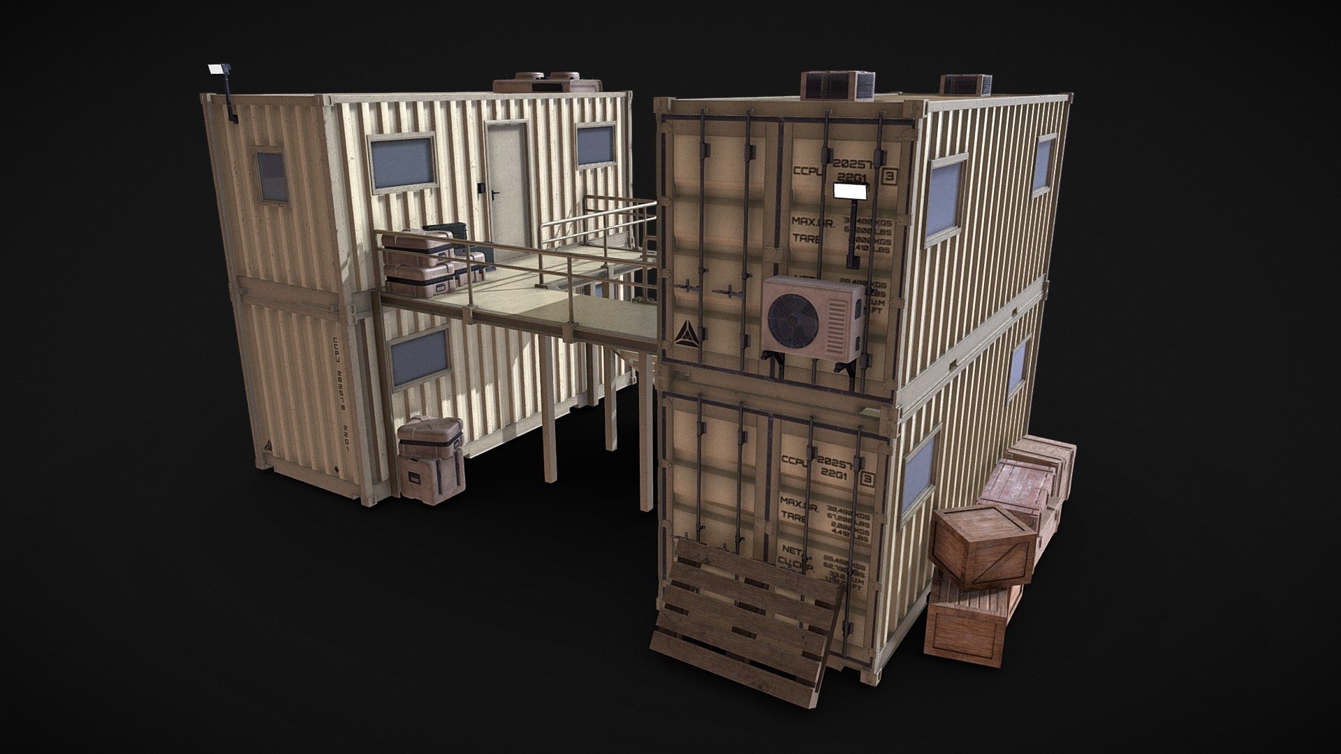 Military Container Stage Props - Download Free 3D model by Neslihan ...