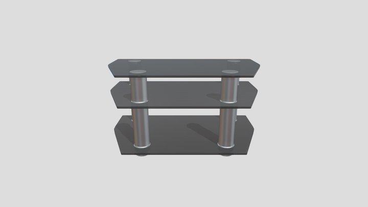 Glass Desk 3D Model