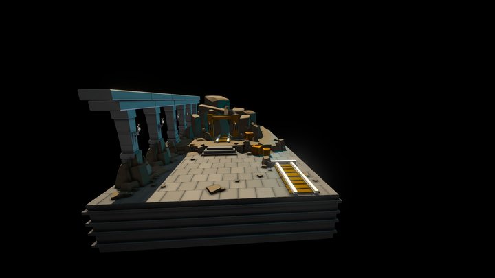 HardSurface Dwarf Cave 3D Model