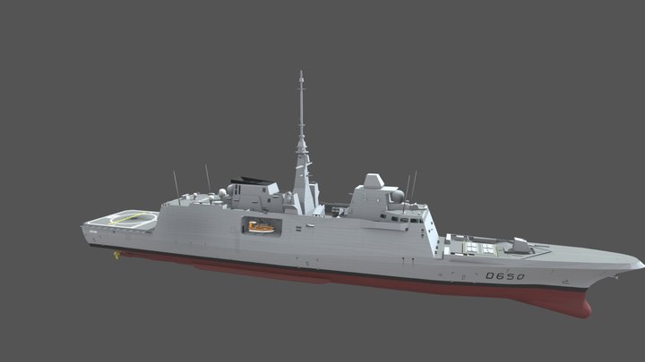 FREMM Aquitaine 3D Model
