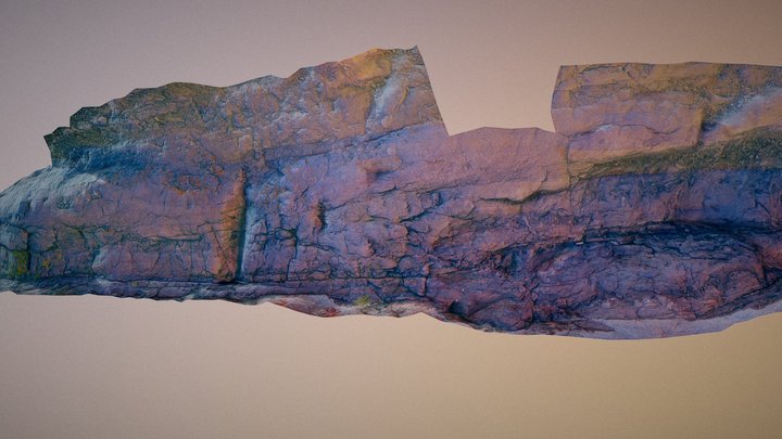 Vazquez Rocks scanned strip 3D Model