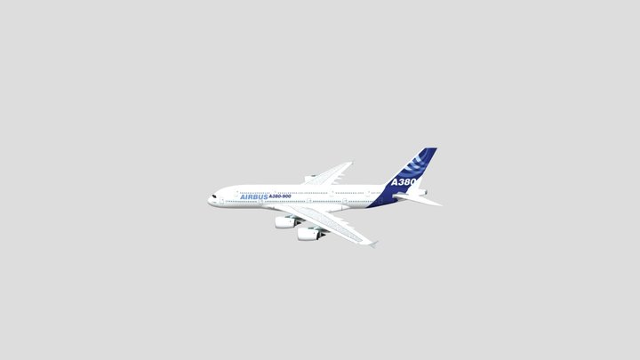 Airbus A380 Model (Free) 3D Model