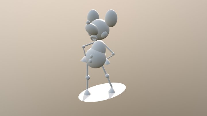 Abstract Mickey Mouse 3D Model