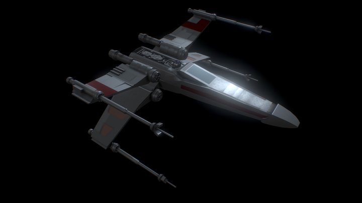 White X Wing Rebels 3D Model