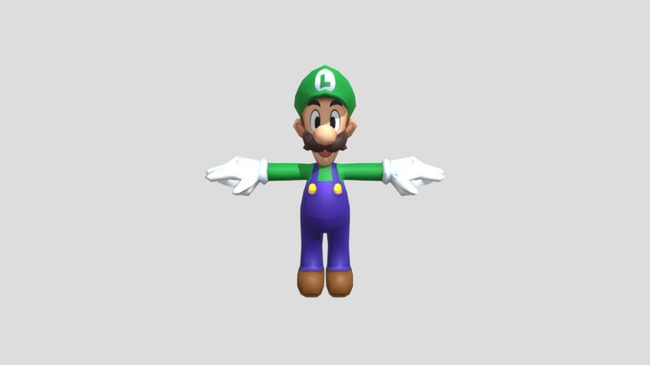 3DS - Mario & Luigi Paper Jam - Luigi 3D Model