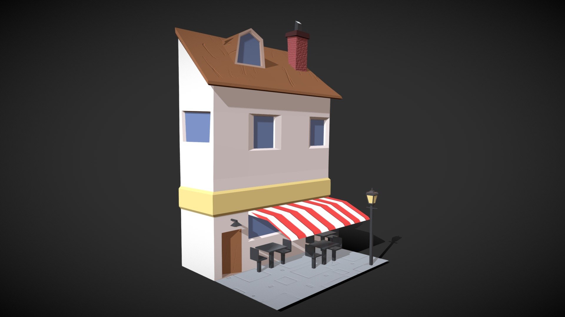 Restaurant - Download Free 3D model by ashytrashbean [705e6e4] - Sketchfab