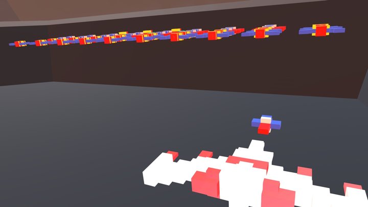 Galaga Arcade 2 3D Model