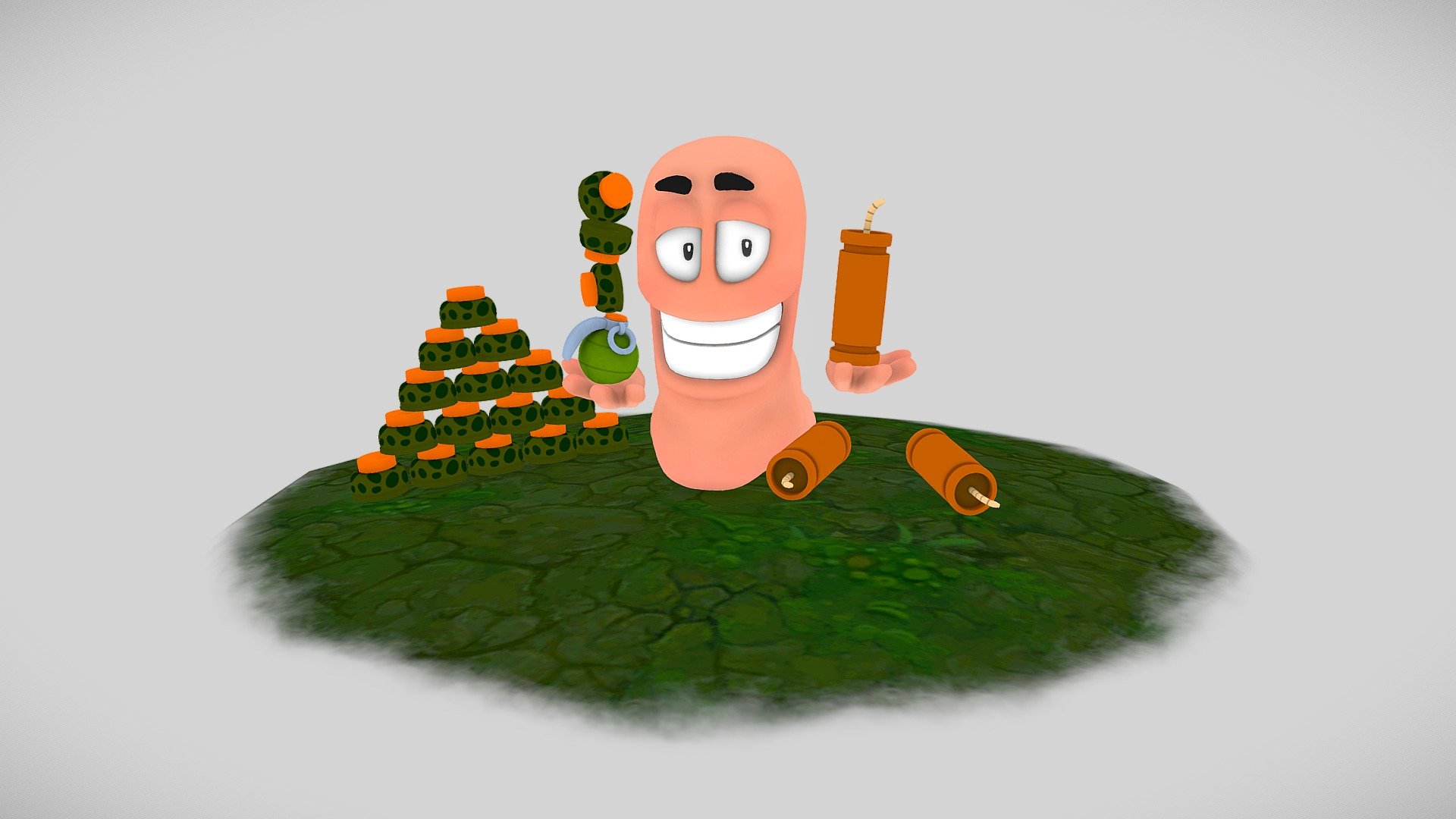Worm 3D with weapons
