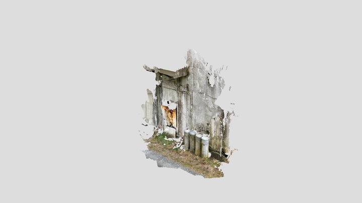 清里　廃墟ホテルのプロパンガス 3D Model