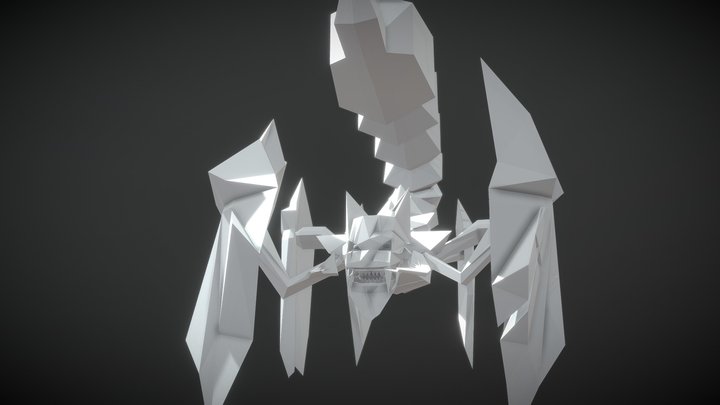 White Scorpion low poly 3D Model