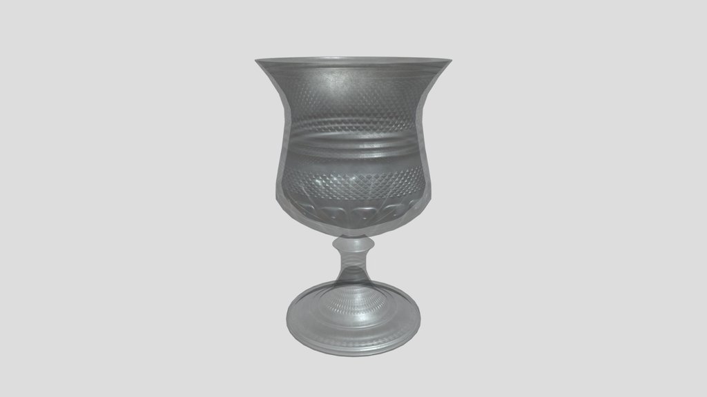 Diamond Knurled Old Silver Goblet
