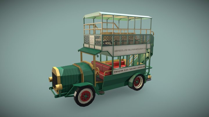 Disneyland Resort Double Decker Bus 3D Model