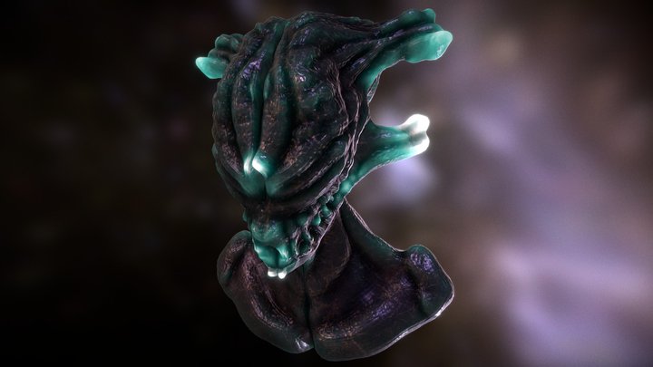 Monster Head Sculpt 3D Model