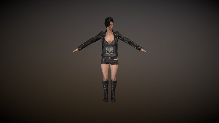 female_3_onlyHair 3D Model