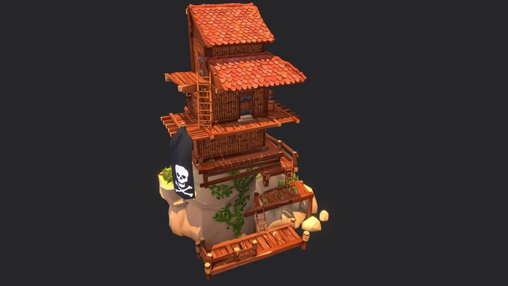 pirate island 3D Model