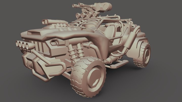 Postapoc Buggy 3D Model