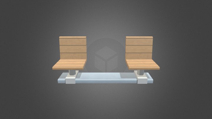 lowpoly_Bench 3D Model
