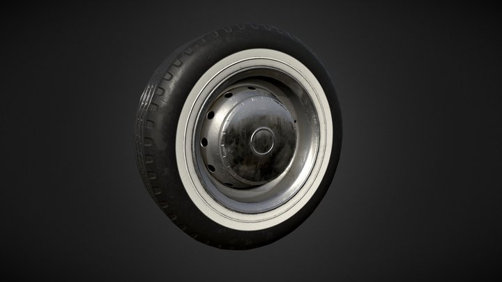 Retro Wheel 3D Model