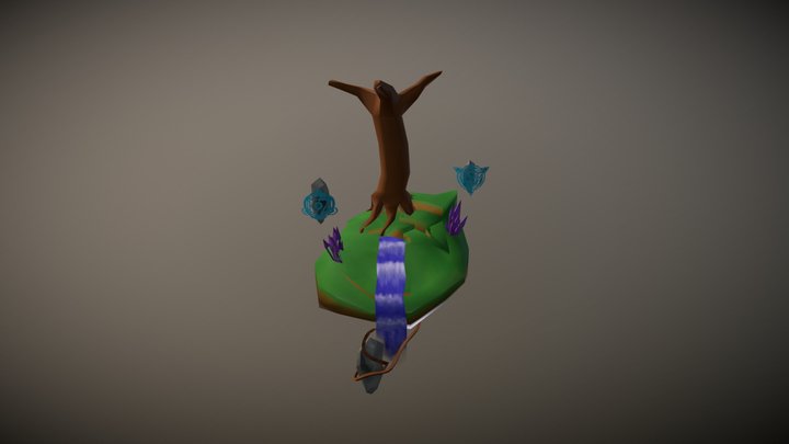 Low Poly - Magical Island 3D Model