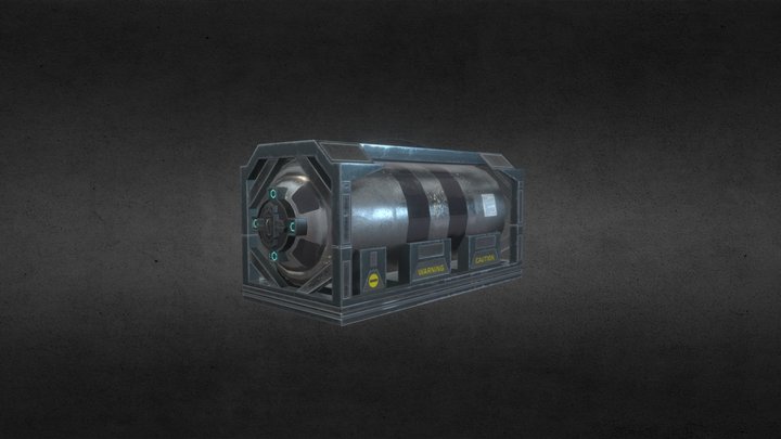 Military Barrel Container 3D Model