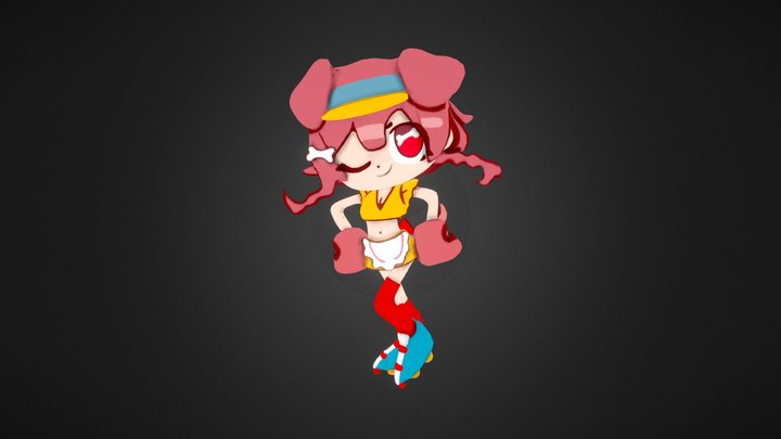 Korone Doggy god's street 3D Model