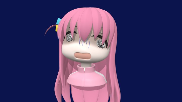 Bocchi The Rock! | Bocchi Face 3D Model