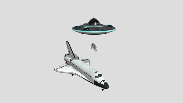 Astronaut Alien Abduction 3D Model