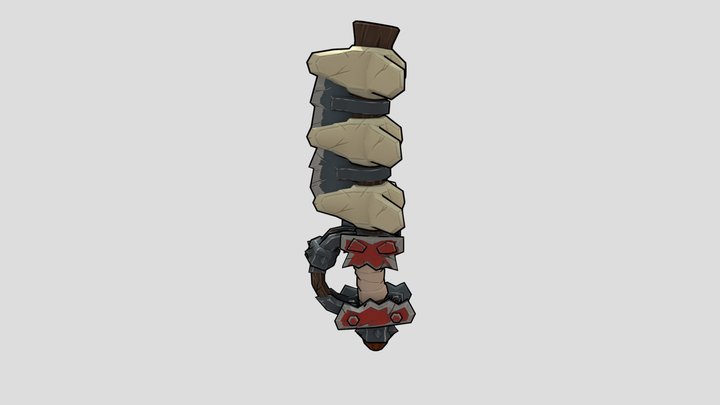 DAE FantasyWeapon Spine cleaver 3D Model