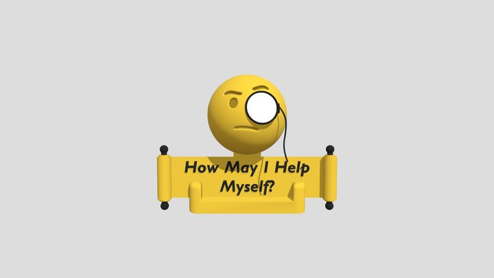 Emoji Stand- How May I Help Myself 3D Model