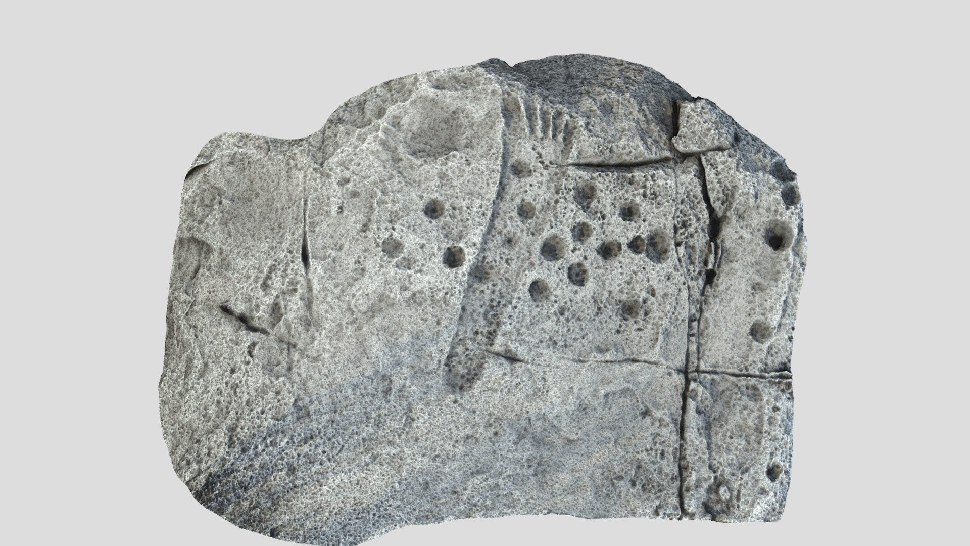 Alibates Petroglyph - Long Foot - Enhanced