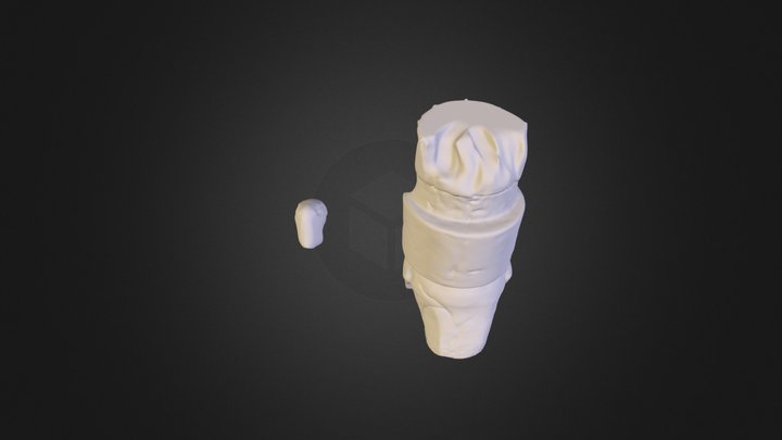 Egyptian Ruin Statue Low Res 3D Model