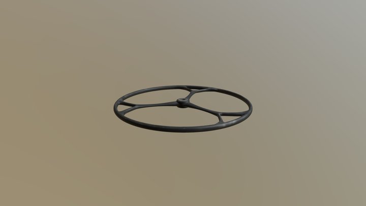 Carbon steering wheel 3D Model