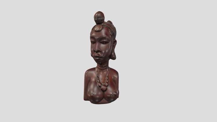 Buste Femme Africaine 3D Model