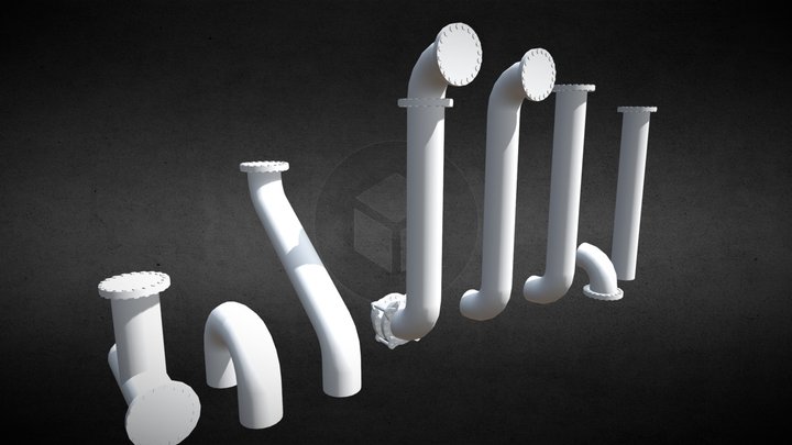 Modular Piping - Metal 3D Model