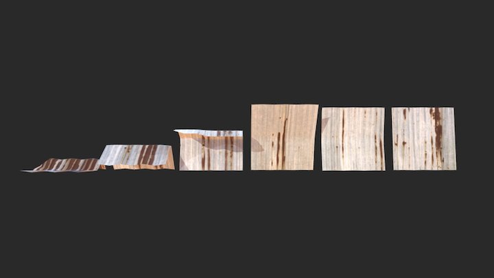 Junk Yard Petrol Station: Aluminum Fencing 3D Model