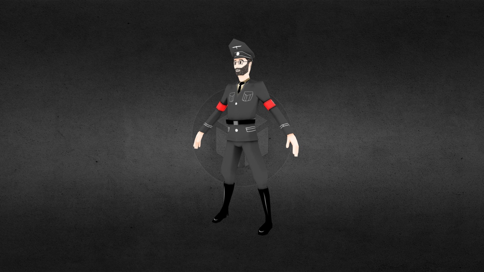 Low poly Grammar nazi