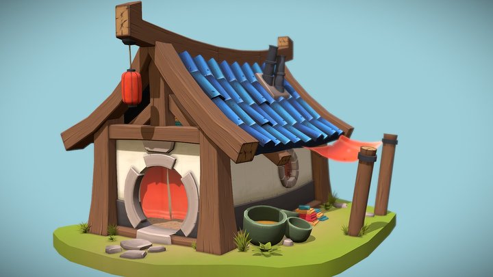 Chinese Silk Store 3D Model