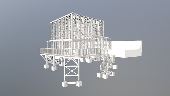 Estructura hermanas Barra 3D Model