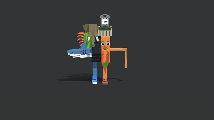 La grande combinasion Minecraft model 3D Model
