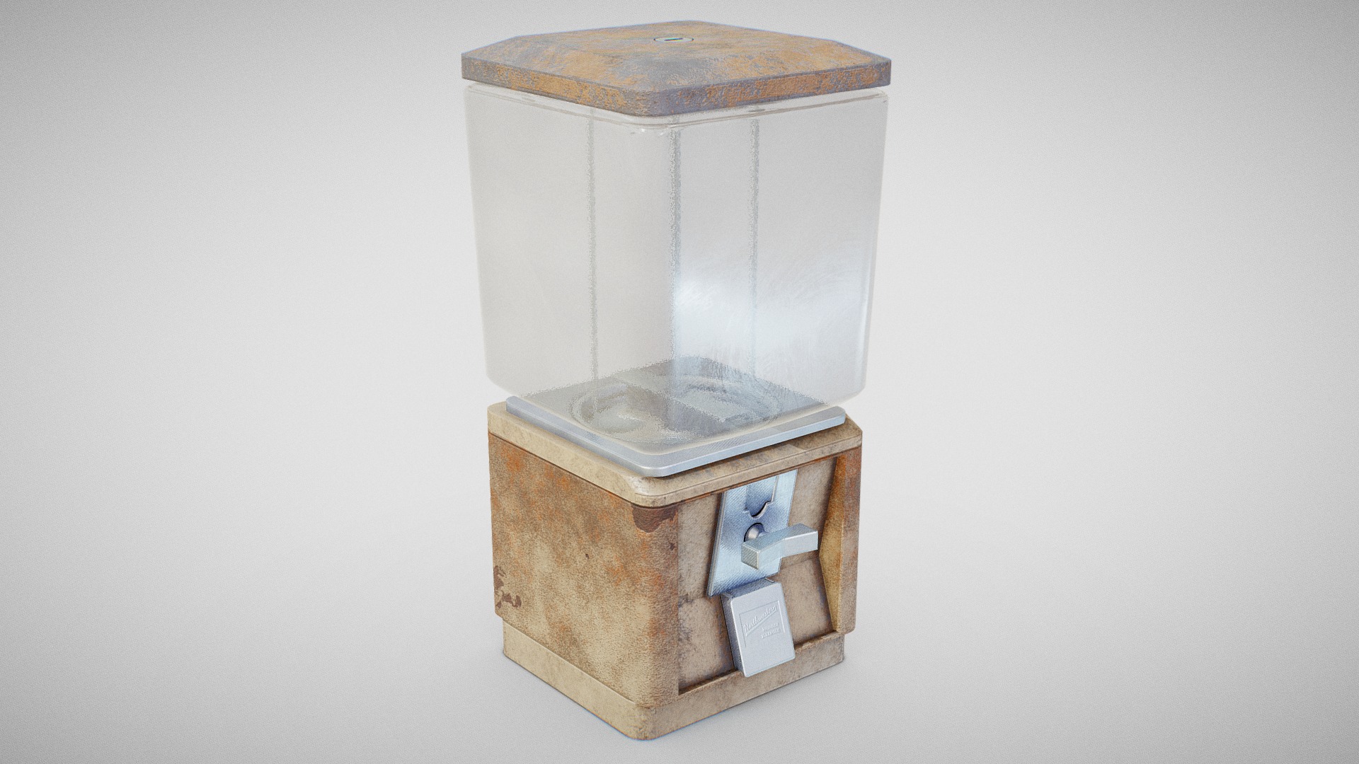 3D model Candy Machine – Model 60 (Rusty) - This is a 3D model of the Candy Machine - Model 60 (Rusty). The 3D model is about a glass container with a lid.