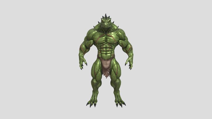 Lizard Warrior 3D Model