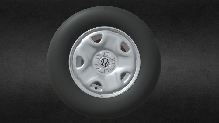 Honda Pilot Steel Rims 3D Model