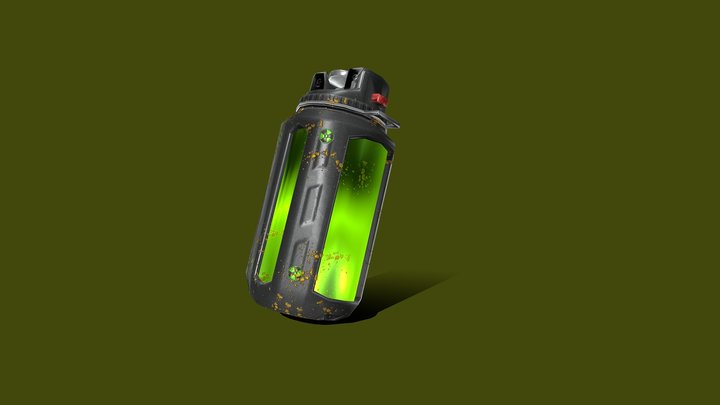 Sci-Fi BioHazard Grenade (Game Ready) 3D Model