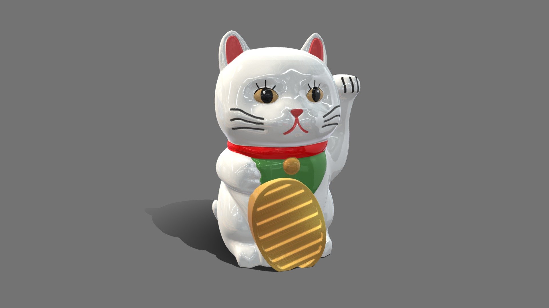 Japan style LuckyCat - 3D model by wchei621 [70770b3] - Sketchfab