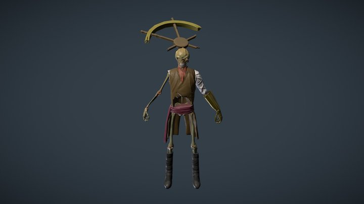 Skeletton Pose sculpture Heaj 3D Model